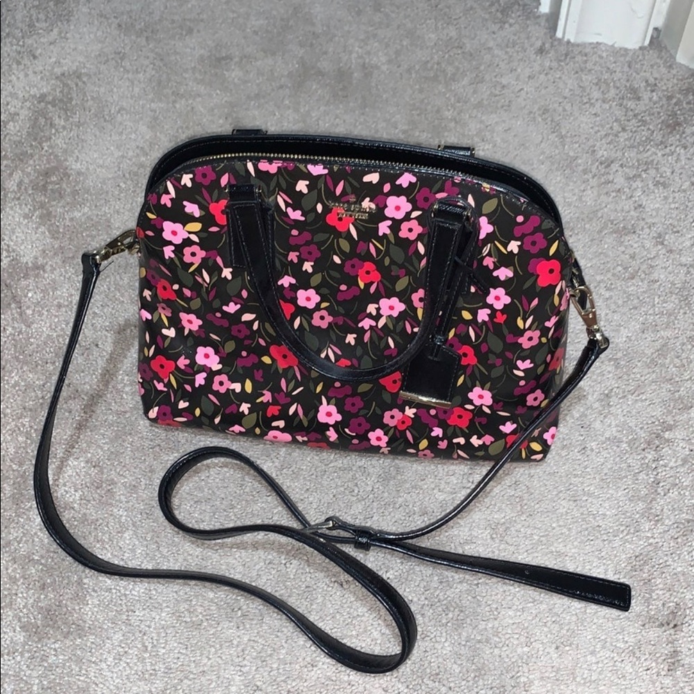 Kate Spade Floral Black Satchel - Picture 2 of 7
